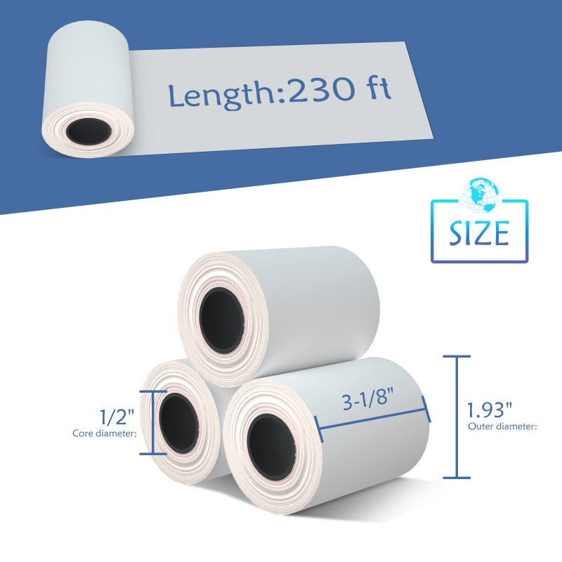 BESTEASY Thermal Receipt Rolls, 3 1/8 x 230ft Cash Register Receipt Paper (10 Rolls) - Image 2